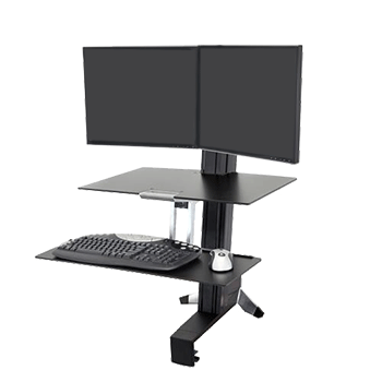WorkFit-S Dual Monitor Standing Desk, Medium